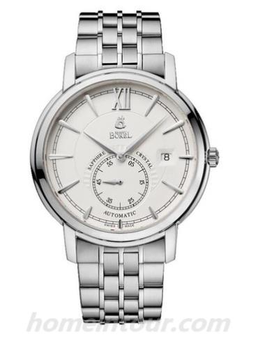 依波路GS6155W-4822男表皇室系列-银色表带/表径40.5mm