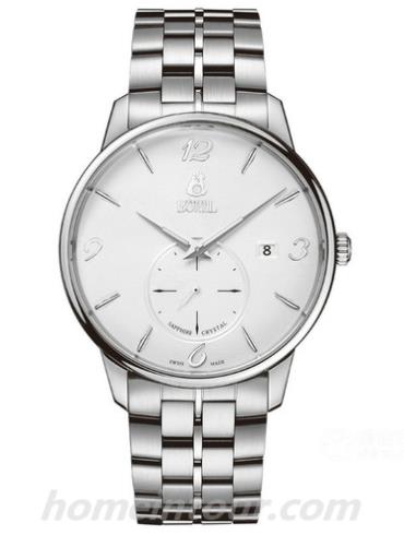 依波路GS5650-28421男表雅丽系列-银色表带/表径41mm