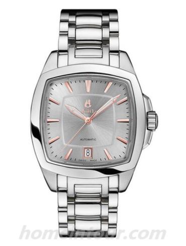 依波路GS1856S-2329男表传奇系列-银色表带/表径37mm