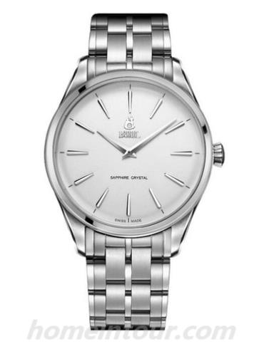 依波路GS906-2822男表复古系列-银色表带/表径39mm