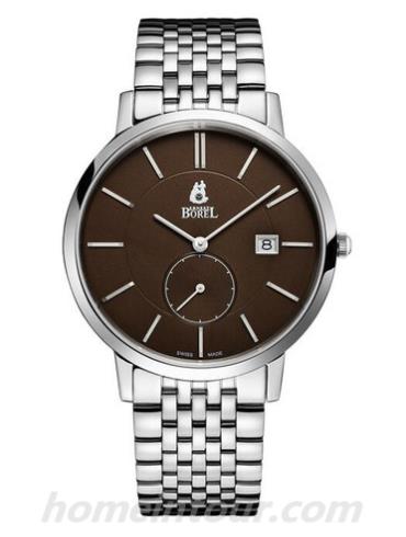 依波路GS809L-0822男表乔斯系列-银色表带/表径37mm