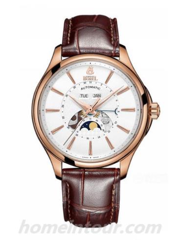 依波路GG7351-28191BR男表公爵系列-棕色表带/表径40mm