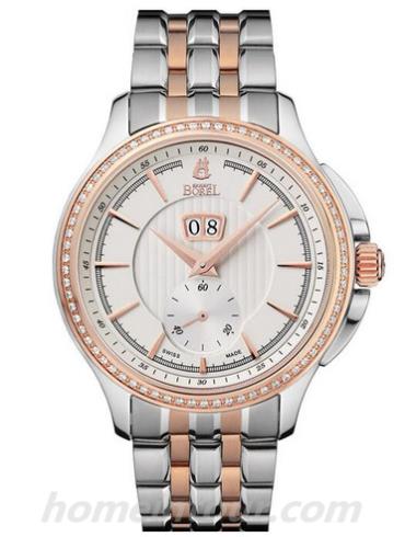 依波路GBR8610D-4529男表波莱尔系列-间金色表带/表径41mm