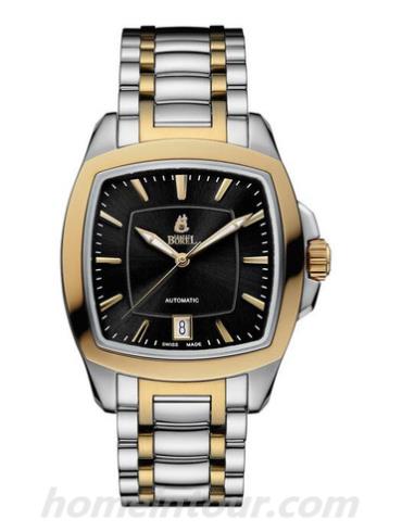 依波路GB1856S-0321男表传奇系列-银色 金色表带/表径&#8211;