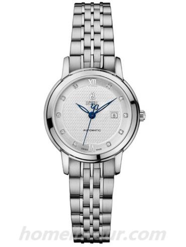 依波路LS6155-2590女表皇室系列-银色表带/表径30mm