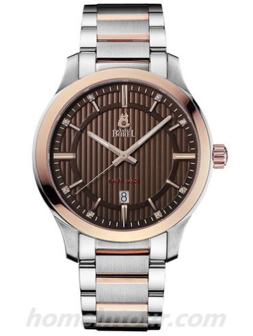 依波路GBR608-8599男表音韵系列-间金色表带/表径41mm