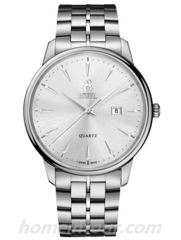 依波路GS5650H-23121男表雅丽系列-银色表带/表径41mm