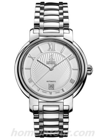 依波路GS1856N-4632男表传奇系列-银色表带/表径40.50mm