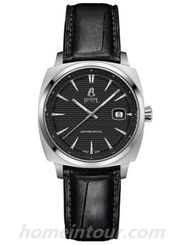 依波路GS901S-5522BK男表复古系列-黑色表带/表径41mm