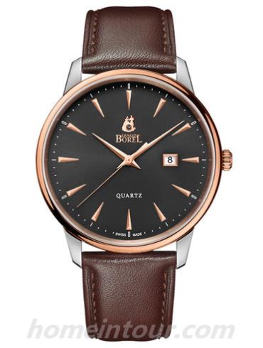 依波路GBR5650H-03191BR男表雅丽系列-棕色表带/表径41mm