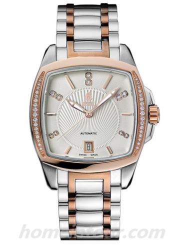 依波路GBR1856SD-4599男表传奇系列-间金色表带/表径37mm