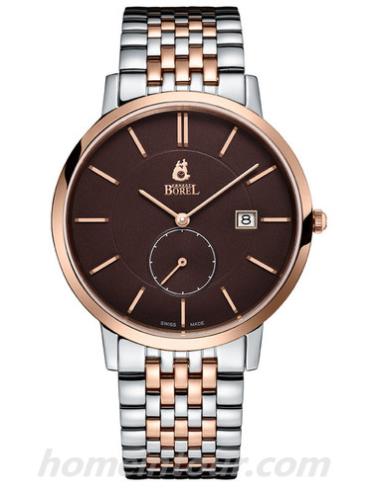 依波路GBR809L-8821男表乔斯系列-间金色表带/表径37mm