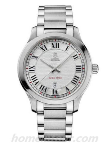 依波路GS608-2556男表音韵系列-银色表带/表径41.5mm