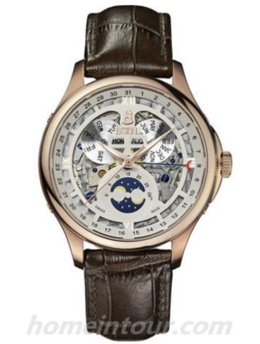 依波路GG7351-2056BR男表公爵系列-棕色表带/表径40mm