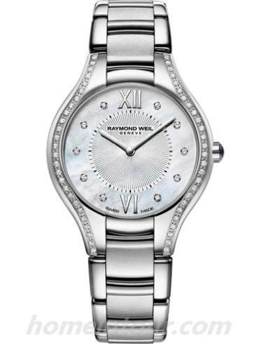 蕾蒙威5132-STS-00985女表Noemia系列-银色表带/表径32mm