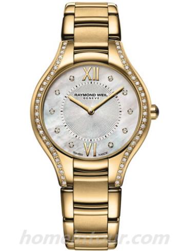 蕾蒙威5132-PS-00985女表Noemia系列-金色表带/表径32mm