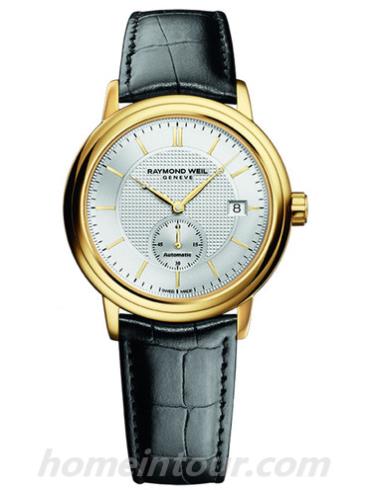 蕾蒙威2838-PC-65001男表Maestro系列-棕色表带/表径39.5mm