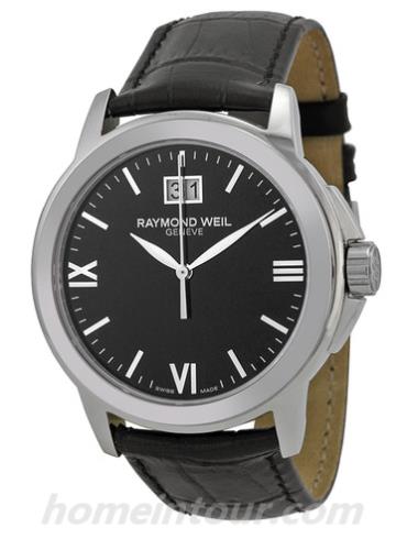 蕾蒙威5576-ST-00207男表Tradition系列-黑色表带/表径42mm