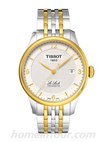 天梭T0064082203700男表T-Classic系列-1.14微米黄金镀层; 灰色表带/表径39.3mm