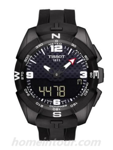 天梭T0914204705701男表Touch Collection系列-黑色表带/表径45mm