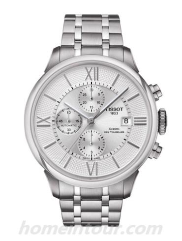 天梭T0994271103800男表T-Classic系列-灰色表带/表径44mm