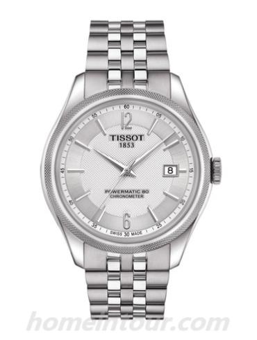 天梭T1084081103700男表T-Classic系列-灰色表带/表径39mm