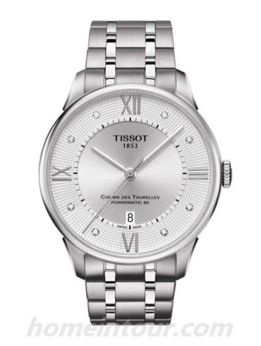 天梭T0994071103300男表T-Classic系列-灰色表带/表径42mm