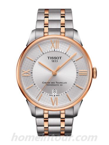 天梭T0994072203801男表Special Collections系列-5N玫瑰金; 灰色表带/表径42mm