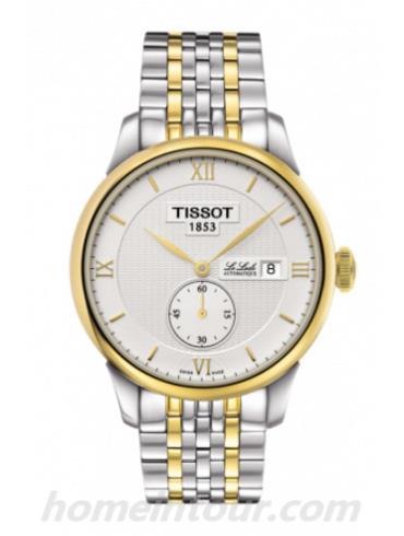 天梭T0064282203801男表T-Classic系列-1.14微米黄金镀层; 灰色表带/表径39.3mm