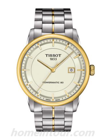 天梭T0864072226100男表T-Classic系列-1.14微米黄金镀层; 灰色表带/表径41mm