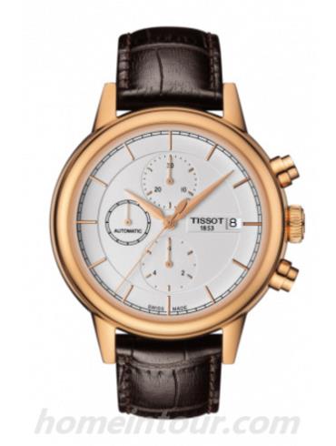 天梭T0854273601100男表T-Classic系列-棕色表带/表径42.3mm