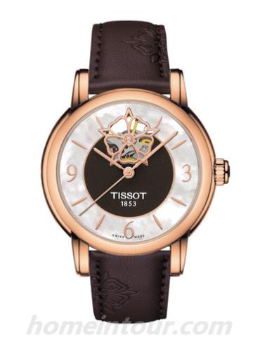 天梭T0502073711704女表T-Trend系列-棕色表带/表径35mm