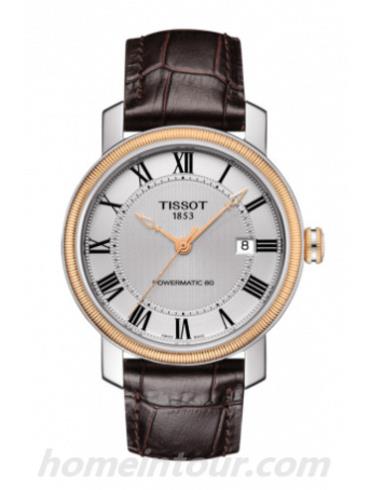 天梭T0974072603300男表T-Classic系列-棕色表带/表径40mm