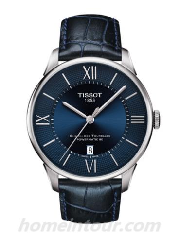 天梭T0994071604800男表T-Classic系列-蓝色表带/表径42mm