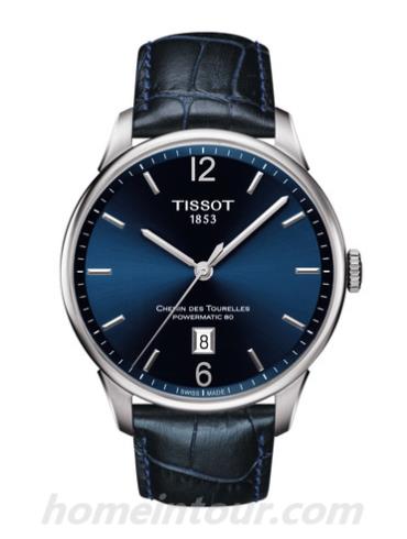 天梭T0994071604700男表T-Classic系列-蓝色表带/表径42mm