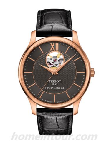 天梭T0639073606800男表T-Classic系列-黑色表带/表径40mm