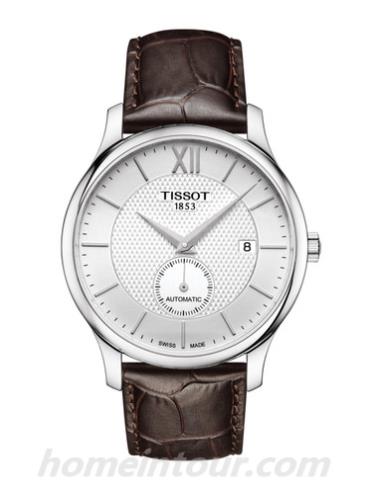 天梭T0634281603800男表T-Classic系列-棕色表带/表径40mm