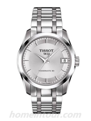 天梭T0352071103100女表T-Classic系列-灰色表带/表径32mm