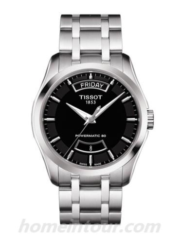 天梭T0354071105101男表T-Classic系列-灰色表带/表径39mm