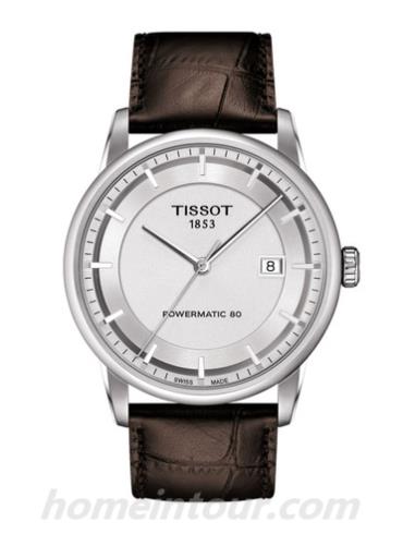 天梭T0864071603100男表T-Classic系列-棕色表带/表径41mm