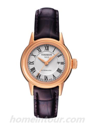 天梭T0852073601300女表T-Classic系列-棕色表带/表径28.5mm