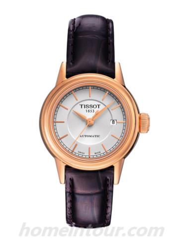 天梭T0852073601100女表T-Classic系列-棕色表带/表径28.5mm