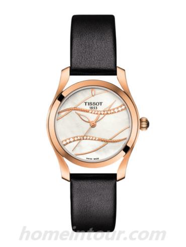 天梭T1122103611100女表T-Trend系列-黑色表带/表径30mm