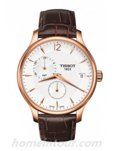 天梭T0636393603700男表T-Classic系列-棕色表带/表径42mm