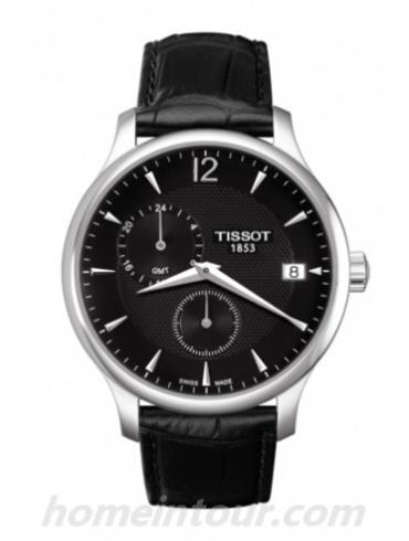 天梭T0636391605700男表T-Classic系列-黑色表带/表径42mm