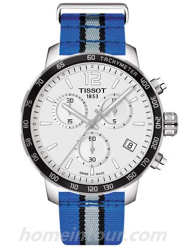 天梭T0954171703731男表Special Collections系列-蓝色; 镀银; 黑色表带/表径42mm