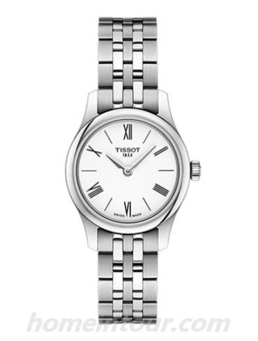 天梭T0630091101800女表T-Classic系列-灰色表带/表径25mm