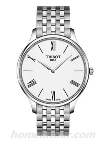 天梭T0634091101800男表T-Classic系列-灰色表带/表径39mm