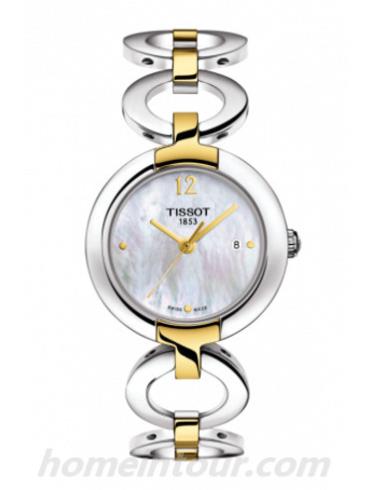 天梭T0842102211700女表T-Trend系列-灰色; 金色表带/表径27.95mm