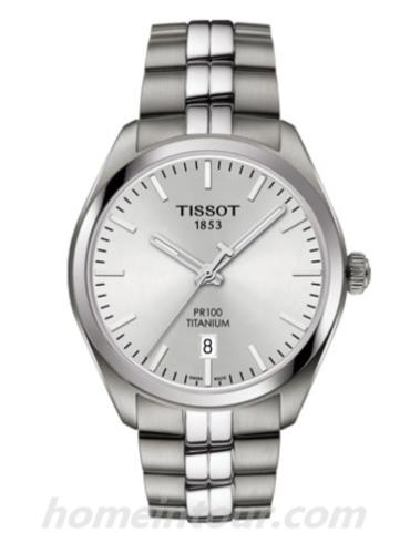 天梭T1014104403100男表T-Classic系列-灰色表带/表径39mm